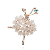 Gymnastics Girl Brooches for Women Cute Enamel Pin Bijouterie High Quality Corsage Fashion Wedding Bride Jewelry