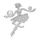 Gymnastics Girl Brooches for Women Cute Enamel Pin Bijouterie High Quality Corsage Fashion Wedding Bride Jewelry