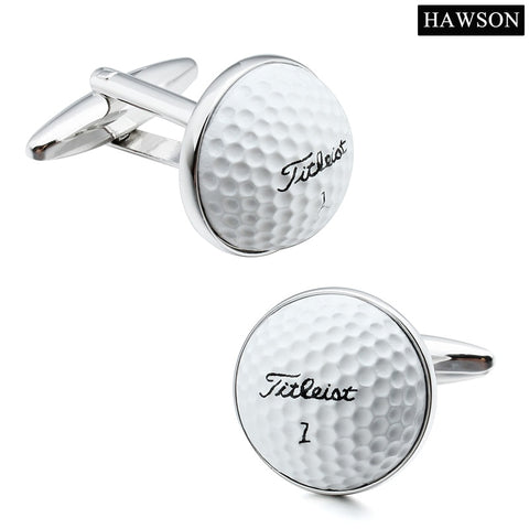 HAWSON Sport Theme Cufflinks Golf Ball Special Design for Golf Enthusiasts Cuff Links for French Cuffs/Shirts Thoughtful Gift