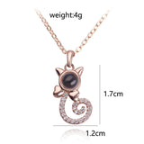 HOT 2018 Projection 100 Languages I Love You Necklace For Women Love Memory Wedding Pendant Necklace Choker Gift for Lover