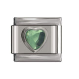 Hapiship Italian Charm 9mm Width Original Daisy Heart Charm Fit 9mm Bracelet Stainless Steel Jewelry Making DJ33
