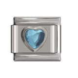 Hapiship Italian Charm 9mm Width Original Daisy Heart Charm Fit 9mm Bracelet Stainless Steel Jewelry Making DJ33