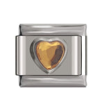 Hapiship Italian Charm 9mm Width Original Daisy Heart Charm Fit 9mm Bracelet Stainless Steel Jewelry Making DJ33