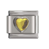 Hapiship Italian Charm 9mm Width Original Daisy Heart Charm Fit 9mm Bracelet Stainless Steel Jewelry Making DJ33