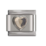Hapiship Italian Charm 9mm Width Original Daisy Heart Charm Fit 9mm Bracelet Stainless Steel Jewelry Making DJ33
