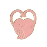 Heart ! Heart ! BiuBiu Shooting Heart Pretty Cute Warm Pink Red Black White Halloween Show Your Love Heart Enamel Brooches Pins