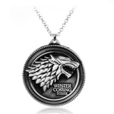 Hot Game Of Thrones Necklaces Song Of Lce And Fire Torque Targaryen Dragon Metal Pendant Women Men Choker Jewelry Accessories