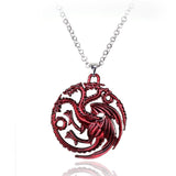 Hot Game Of Thrones Necklaces Song Of Lce And Fire Torque Targaryen Dragon Metal Pendant Women Men Choker Jewelry Accessories