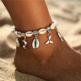 IF ME Bohemian Star Beads Stone Anklets for Women Vintage woven Rope Pendant Bracelet on Leg Anklet Beach Ankle Jewelry New Gift