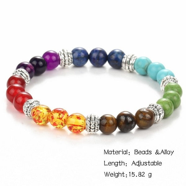 IF ME Fashion 7 Chakra Bracelet Men Black Lava Healing Balance Beads Reiki Buddha Prayer Natural Stone Yoga Bracelet Women Jewel