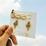 IF ME Fashion Korean Pearl Sea Shell Conch Hair Clip for Women Girl Bridal Metal HairPin Barrette Hair Accessories Jewelry 2019