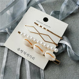 IF ME Fashion Korean Pearl Sea Shell Conch Hair Clip for Women Girl Bridal Metal HairPin Barrette Hair Accessories Jewelry 2019