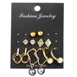 IF YOU Rose Gold Color Circle Oversize Earring Set For Women Vintage Wide Statement Hoop Earring Ladies Jewelry Wholesale 2019