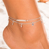 IPARAM Multi Layer Star Pendant Anklet Foot Chain 2019 New Summer Yoga Beach Leg Bracelet Charm Anklets Jewelry Gift