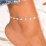 IPARAM Multi Layer Star Pendant Anklet Foot Chain 2019 New Summer Yoga Beach Leg Bracelet Charm Anklets Jewelry Gift