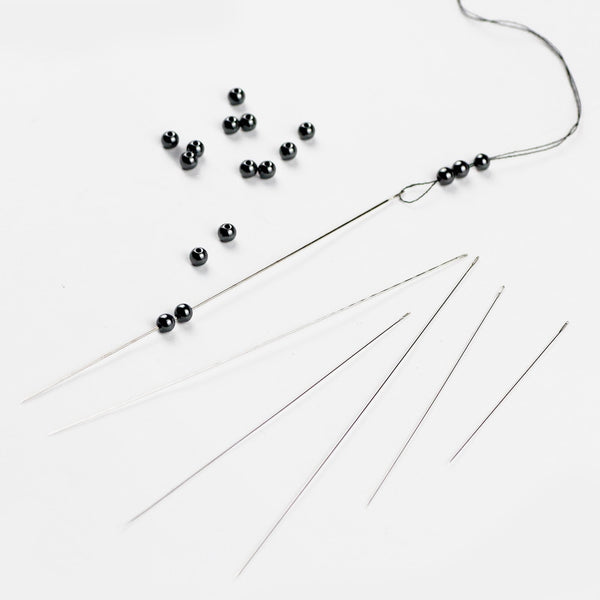 JHNBY 30PCS Stainless Steel Beading Needles for beads Threading String Tambour/Jewelry Bracelet Necklace Making Tools Pins DIY