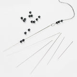 JHNBY 30PCS Stainless Steel Beading Needles for beads Threading String Tambour/Jewelry Bracelet Necklace Making Tools Pins DIY