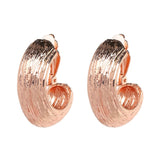 JUJIA Women Earrings Vintage Trendy Shiny Gold Metal Clip Earrings Statement Jewelry Brincos Wholesale