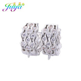 Juya Women's Wedding Jewelry Components Handmade Cubic Zirconia Earring Hooks & Clasps Accessories For Earrings Jewerly Making