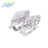 Juya Women's Wedding Jewelry Components Handmade Cubic Zirconia Earring Hooks & Clasps Accessories For Earrings Jewerly Making