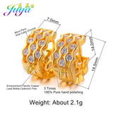 Juya Women's Wedding Jewelry Components Handmade Cubic Zirconia Earring Hooks & Clasps Accessories For Earrings Jewerly Making