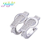 Juya Women's Wedding Jewelry Components Handmade Cubic Zirconia Earring Hooks & Clasps Accessories For Earrings Jewerly Making