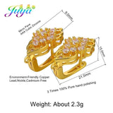 Juya Women's Wedding Jewelry Components Handmade Cubic Zirconia Earring Hooks & Clasps Accessories For Earrings Jewerly Making