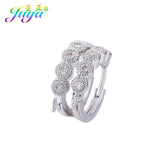 Juya Women's Wedding Jewelry Components Handmade Cubic Zirconia Earring Hooks & Clasps Accessories For Earrings Jewerly Making