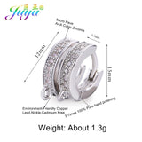 Juya Women's Wedding Jewelry Components Handmade Cubic Zirconia Earring Hooks & Clasps Accessories For Earrings Jewerly Making