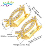 Juya Women's Wedding Jewelry Components Handmade Cubic Zirconia Earring Hooks & Clasps Accessories For Earrings Jewerly Making