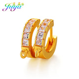 Juya Women's Wedding Jewelry Components Handmade Cubic Zirconia Earring Hooks & Clasps Accessories For Earrings Jewerly Making