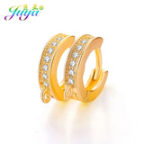 Juya Women's Wedding Jewelry Components Handmade Cubic Zirconia Earring Hooks & Clasps Accessories For Earrings Jewerly Making