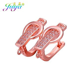 Juya Women's Wedding Jewelry Components Handmade Cubic Zirconia Earring Hooks & Clasps Accessories For Earrings Jewerly Making