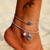 KISSWIFE Ankle Chain Pineapple Pendant Anklet Beaded 2018 Summer Beach Foot Jewelry Fashion Style Anklets for Women