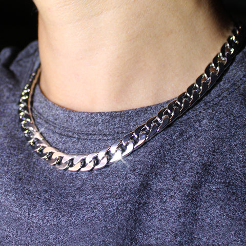 Karopel 16"/18"/20"/22"/24" Cuban Chain Necklace Hip Hop Men Women Choker Link Curb Chain Gift Jewelry Length Customized