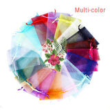 Kejialai 7x9 10x12 10x15 13x18cm 50pcs 17 Colors Jewelry Bag Wedding Gift Organza Jewelry Bag Display Packaging Jewelry Pouches