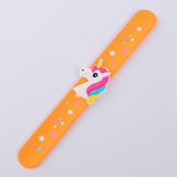 Kid Children Girl Boy Star Printing Colorful Unicorn Wristband Flexible Wrap Slap Bracelet Animal Enfant Bangle Drop Shipping