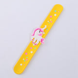 Kid Children Girl Boy Star Printing Colorful Unicorn Wristband Flexible Wrap Slap Bracelet Animal Enfant Bangle Drop Shipping