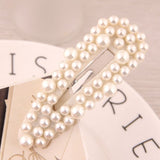 Korean Simulated Pearl Hair Barrette For Women Fashion Full Beads Clip HairPins Gift for Girl Hair Accessories Handmade Jewelry