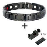 LITTLE FROG Drop-Shipping Health Germanium Magnetic Bracelets Bangles 316L Stainless Steel Charm Bracelet  For Men Jewelry