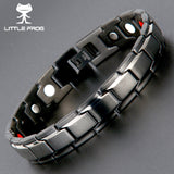 LITTLE FROG Drop-Shipping Health Germanium Magnetic Bracelets Bangles 316L Stainless Steel Charm Bracelet  For Men Jewelry