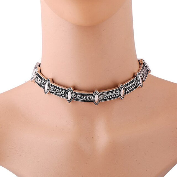 LZHLQ Black Choker Necklace 2020 Women Metal Geometric Punk Gothic Retro Collar Maxi Necklace Fashion Brand Jewelry Accessories