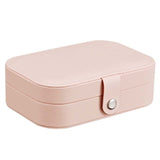 Lady PU Leather Jewelry Box Storage Box Ring Display Case Portable Jewelry Organizer for Necklaces Joyeros Organizador De Joyas