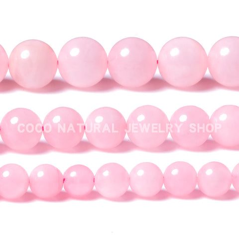 LanLi 6/8/10mm natural jewelr Rose Pink Quartz Loose Beads Natural Stones Suitable for DIY Fashion bracelet necklace Accessories