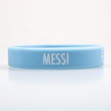 Lionel Messi Silicone bracelet Football Fans Club Silicone Wristband 4 Colors Adult Kids Size Fashion Signature Jewlry for Gift