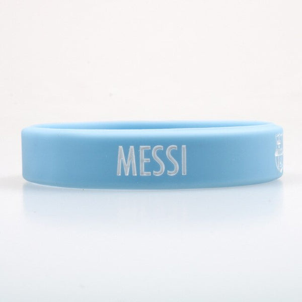 Lionel Messi Silicone bracelet Football Fans Club Silicone Wristband 4 Colors Adult Kids Size Fashion Signature Jewlry for Gift