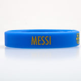 Lionel Messi Silicone bracelet Football Fans Club Silicone Wristband 4 Colors Adult Kids Size Fashion Signature Jewlry for Gift