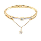 Luxury Famous Brand Jewelry Rose Gold Stainless Steel Bracelets & Bangles Female Heart Forever Love Charm Bracelet For Women