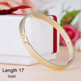 Luxury Stainless Steel Cuff Bracelets&Bangles Top Gold Color Brand CZ  Crystal Buckle Love Charm Bracelet For Women Jewelry Hot