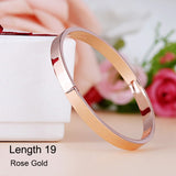 Luxury Stainless Steel Cuff Bracelets&Bangles Top Gold Color Brand CZ  Crystal Buckle Love Charm Bracelet For Women Jewelry Hot